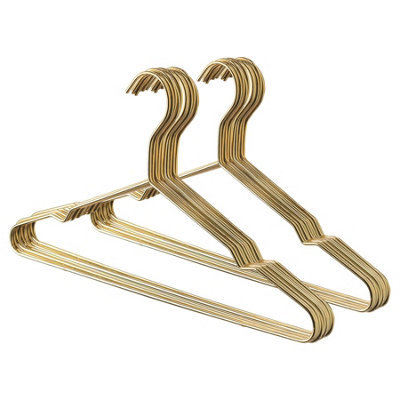 Harbour Housewares Metal Coat Hangers - Pack Of 20 Gold