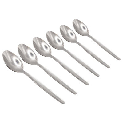 Argon Tableware Economy Silver Teaspoons6X Durable Rust Resistant Stainless Steel Finish Dishwasher Safe Flatware Set from B&Q