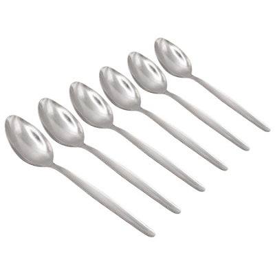 Argon Tableware Economy Silver Dessert Spoons6X Durable Rust Resistant Stainless Steel Finish Dishwasher Safe Flatware Set from B&Q