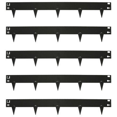 Harbour Housewares Unisex Black 5Pc Steel Lawn Edging Set - 5M X 8Cm - Outdoor Garden Border Edging In | Size: 5M X 8 Cm - Image 3