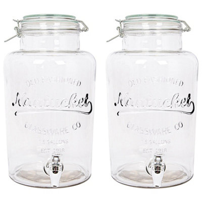 Rink Drink Glass Drinks Dispensers With Tap6.5LPack Of 2 from B&Q