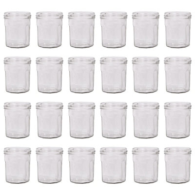 Argon Tableware Glass Jam Jars - Pack Of 24 150Ml
