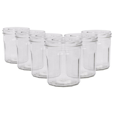 Argon Tableware 250Ml Glass Jam Jars With No LidsSet Of 6 Empty Screw Top Kitchen Storage Preserving Jar from B&Q