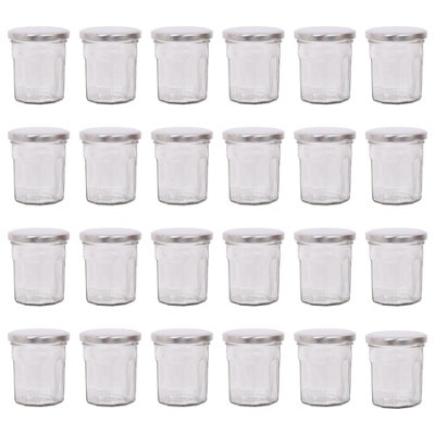 Argon Tableware 150Ml Glass Jam Jars With Airtight Silver LidsSet Of 24 Empty Screw Top Kitchen Storage Preserving Jar from B&Q