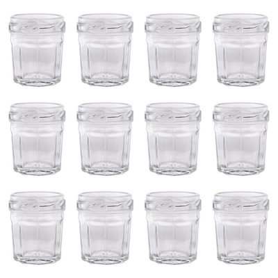 Argon Tableware Glass Jam Jars - Pack Of 12 30Ml