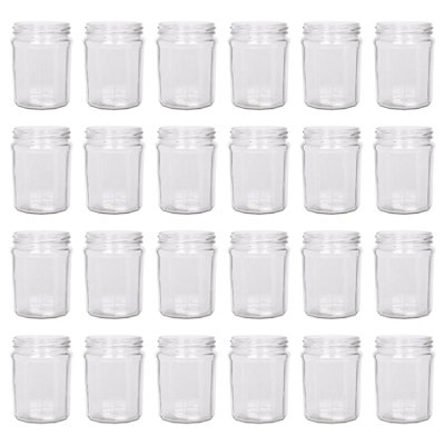 Argon Tableware 380Ml Glass Jam Jars With No LidsSet Of 24 Empty Screw Top Kitchen Storage Preserving Jar from B&Q