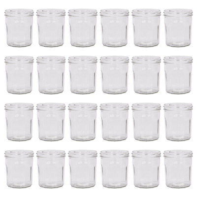 Argon Tableware 250Ml Glass Jam Jars With No LidsSet Of 24 Empty Screw Top Kitchen Storage Preserving Jar from B&Q