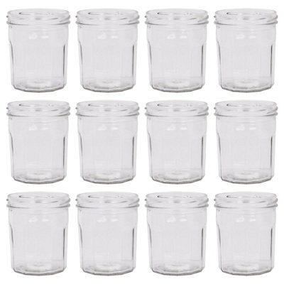 Argon Tableware 250Ml Glass Jam Jars With No LidsSet Of 12 Empty Screw Top Kitchen Storage Preserving Jar from B&Q