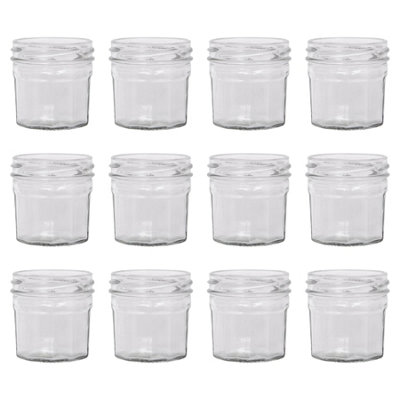Argon Tableware 90Ml Glass Jam Jars With No LidsSet Of 12 Empty Screw Top Kitchen Storage Preserving Jar from B&Q