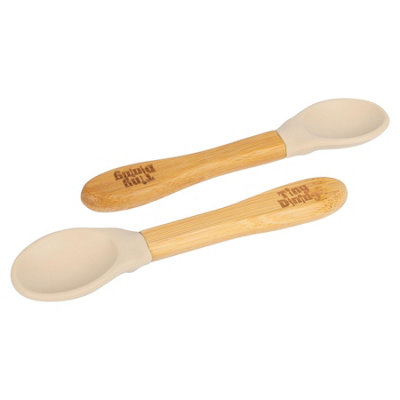 Tiny Dining Bamboo Silicone Tip SpoonsBeige from B&Q