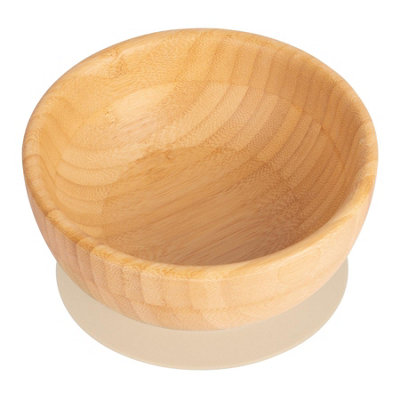 Tiny Dining Bamboo Suction BowlBeigeNon-Slip Bamboo Self-Feeding Baby Weaning Bowl Infant Dining Tableware from B&Q