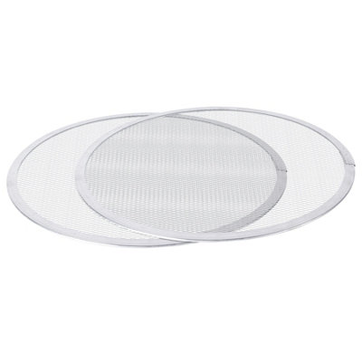B&Q -  2X Mesh Pizza Screens14In 36Cm Non-Stick Metal Aluminium Pizza Trays Round Oven Safe Cooking Baking Pan Tray