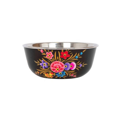 Billycan Hand-Painted Picnic Snack Bowl14.5CmCarbon Pansy from B&Q
