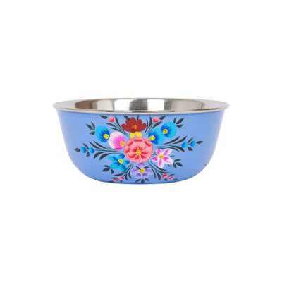 Billycan Hand-Painted Picnic Snack Bowl14.5CmOcean Pansy from B&Q