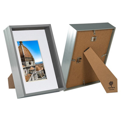 Nicola Spring A4 (8 X 12") Deep Photo FramesGrey/white Mount3D Deep Box Picture Frame Display Case (31 X 22Cm) X2 from B&Q