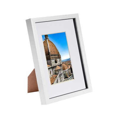 Nicola Spring White Mount White A4 (8" X 12") 3D Shadow Box Frame With A5 Mount - Image 5