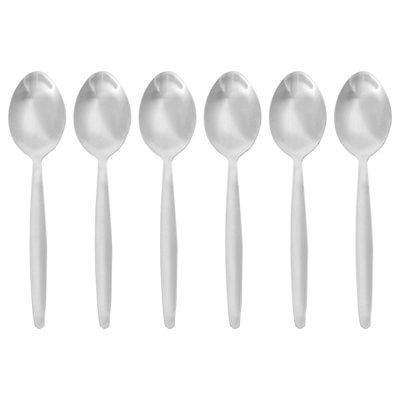 Argon Tableware Stainless Steel Dessert SpoonsPack Of 6 from B&Q