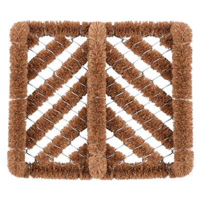 Nicola Spring Coir Knotted Scraper Door Mat35 X 30CmIndoor Outdoor Entry Mat Dirt Trapper Rug Boot Scraper Doormat from B&Q