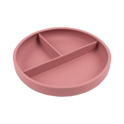 Tiny Dining Silicone Suction PlateDusty RoseDivided Non-Slip Silicone Baby Toddler Weaning Bowl Feeding Silicone Bowl from B&Q
