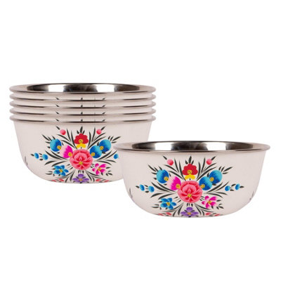 Billycan Picnic Bowls16.5Cm Cotton Pansy Pack Of 6 from B&Q