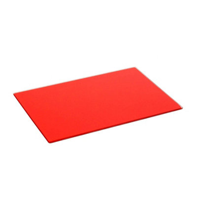 Harbour Housewares Glass Kitchen Chopping Board - 30 X 20Cm - Red