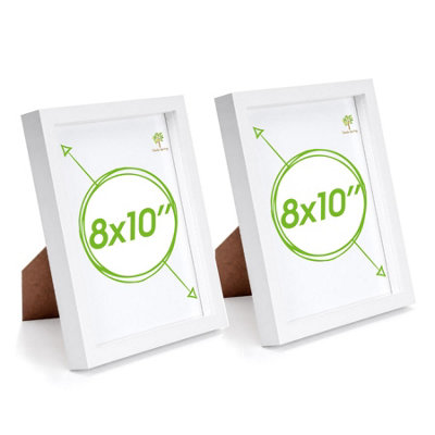 Nicola Spring 3D Box Photo Frames8 X 10"WhitePack Of 2 from B&Q