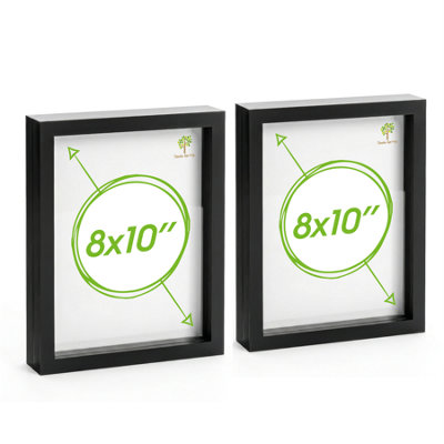 Nicola Spring 3D Box Photo Frames8 X 10"BlackPack Of 2 from B&Q