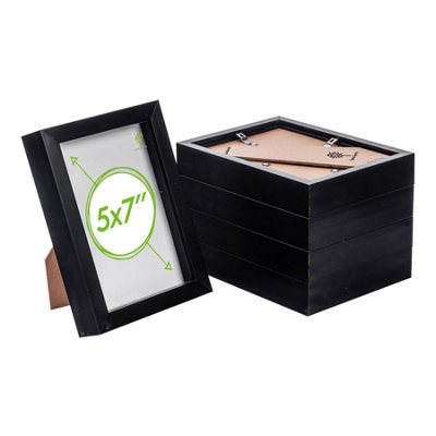 B&Q -  5 X 7" Photo FramesBlack3D Photo Frame Picture Frame Box Portrait Display Case (17.5 X 12.5Cm) Set Of 5