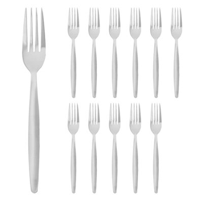 B&Q -  Stainless Steel Dinner ForksSilverPack Of 12