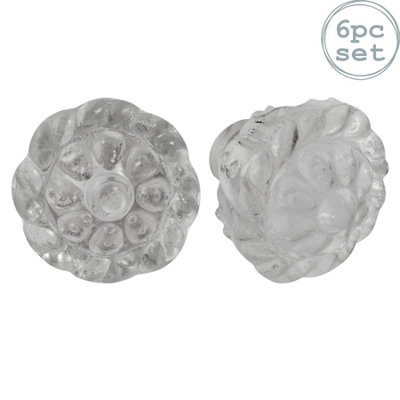 Nicola Spring Glass Cabinet KnobsFlowerPack Of 6 from B&Q