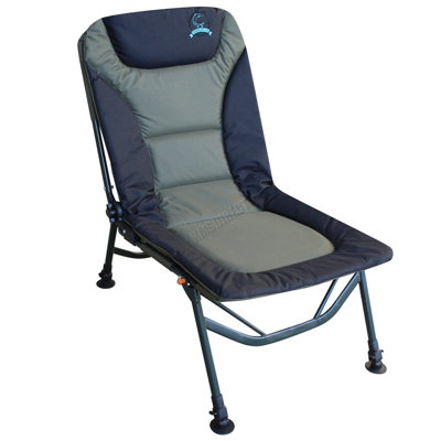 B&Q -  Portable Fishing Chair Xl Heavy Duty Camping Recliner Chair Adjustable Legs Ideal For Carp Fishing Equipment Khaki Green