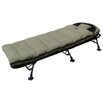 Carpzilla Carp Fishing Camping Snooze 4 Season Fleece Lined Sleeping Bag Green