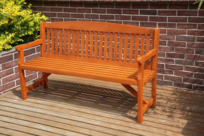 B&Q -  Garden Bench 3 Seater Chair Wood Patio Deck Patio Park Outdoor Wgb02