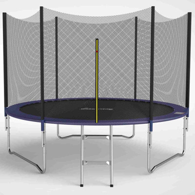 Galactica Trampoline Set 10 Ft Round Outdoor Safety Net Enclosure Ladder from B&Q