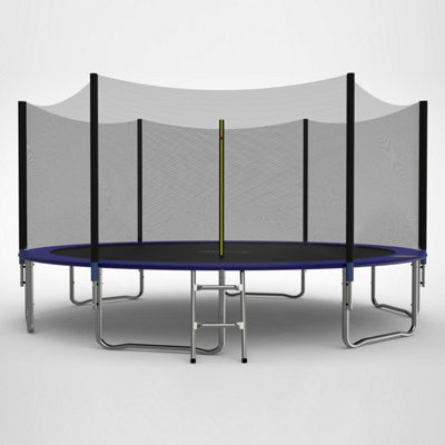 Galactica Trampoline Set 14 Ft Round Outdoor Safety Net Enclosure Ladder from B&Q
