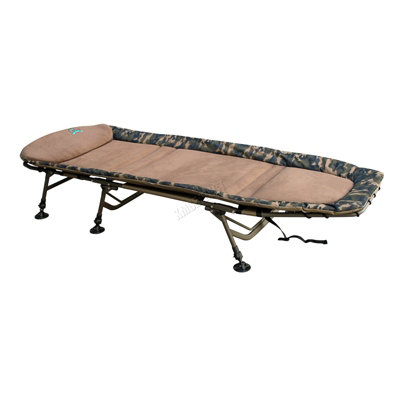 B&Q -  Fishing Bed 6 Legs 150Kg Folding Bedchair Camping Equipment 210X80Cm