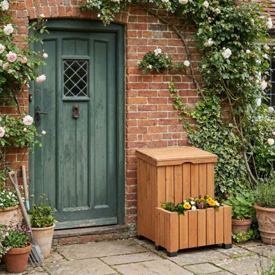 Birchtree Outdoor Wooden Parcel Delivery Box With Planter Waterproof Doorstep from B&Q