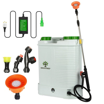 Birchtree 16L Electric Knapsack Sprayer Rechargeable Garden Backpack Weed Spray from B&Q