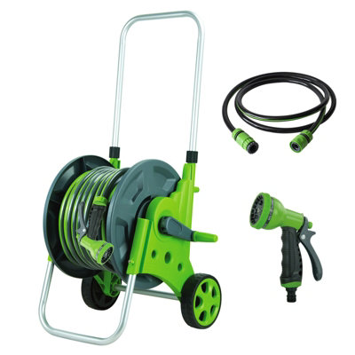 Birchtree Garden Hose Reel Cart 20M Trolley Watering Pipe Outdoor Use from B&Q