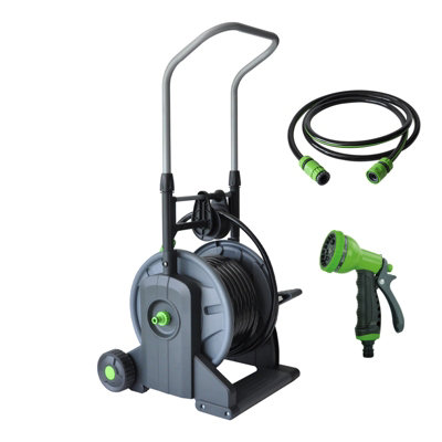 Birchtree Garden Hose Reel Cart 25M Trolley Watering Pipe Outdoor Use from B&Q