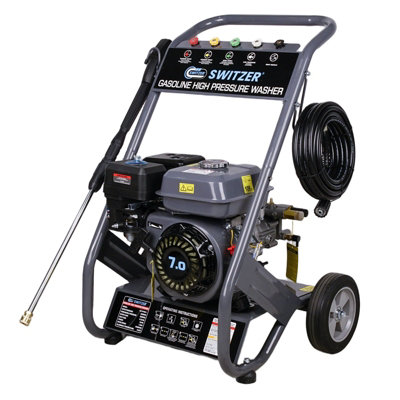 Switzer 7Hp 150Bar Petrol Pressure Washer 2200Psi With Wheels 10M Hose 5 Nozzles from B&Q