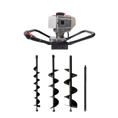 Switzer Petrol Engine 62Cc Earth Auger Post Hole Digger With Multiple Auger Bits from B&Q