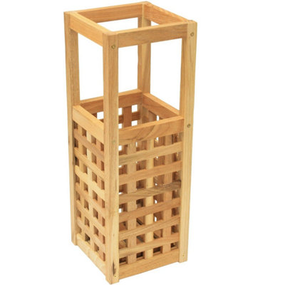B&Q -  Square Wooden Umbrella Stand Small