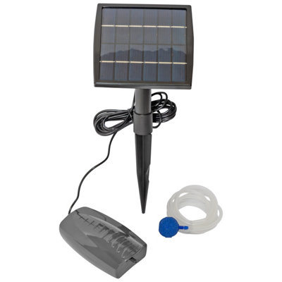 Woodside Solar Powered Oxygenator Pond Water Oxygen Pump 1 Air Stone Aerator from B&Q