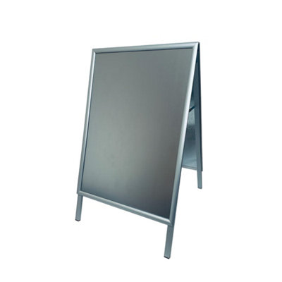 Deflecto Yearntree Deflecto A1 Aluminium Pavement Display Board With Snap Frame -SilverA1 Display Boards Free StandingLiterature Sign Holder, from B&Q