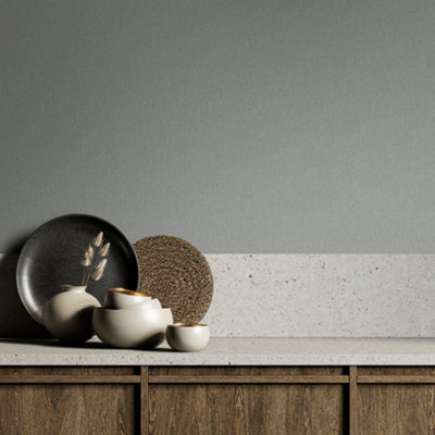 Galerie Industrial Effects Grey Textured Plain Effect Wallpaper Roll from B&Q