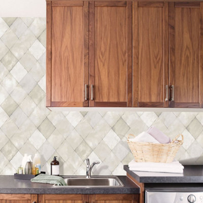 B&Q -  Kitchen Recipes Silver Grey Harlequin Smooth Wallpaper