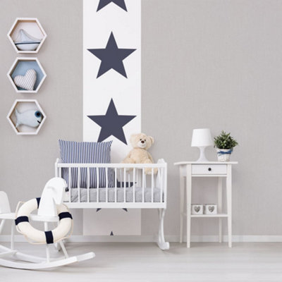 Galerie Deauville 2 Taupe Beige Denim Smooth Wallpaper from B&Q