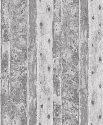 Galerie Grunge Wood Smooth Wallpaper from B&Q