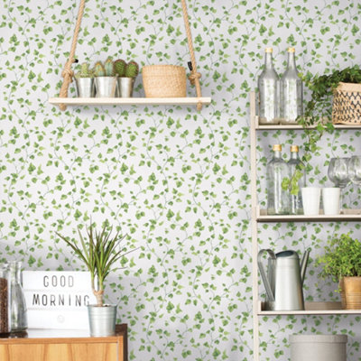 Galerie Just Kitchens Beige Just Ivy Wallpaper Roll from B&Q